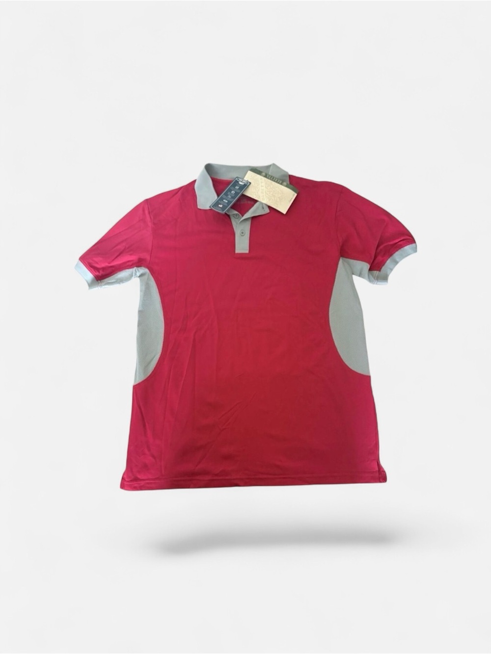 Beretta Silver Pigeon polo shirt S red gray performance Italy made NWT